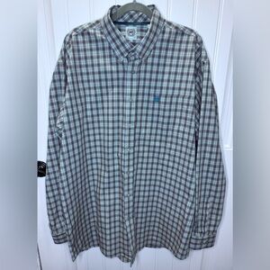 Men's Plaid button down Shirt Cinch XL neutrals